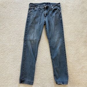 AG Adriano Goldschmied Men's Dark Gray Straight Jeans